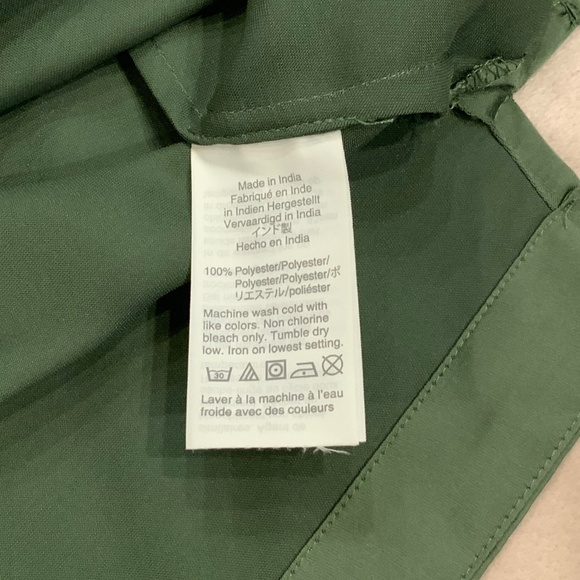 JCrew Green L Button up Cami Adjustable Straps Normcore Scandi Girl Essential - Picture 5 of 7